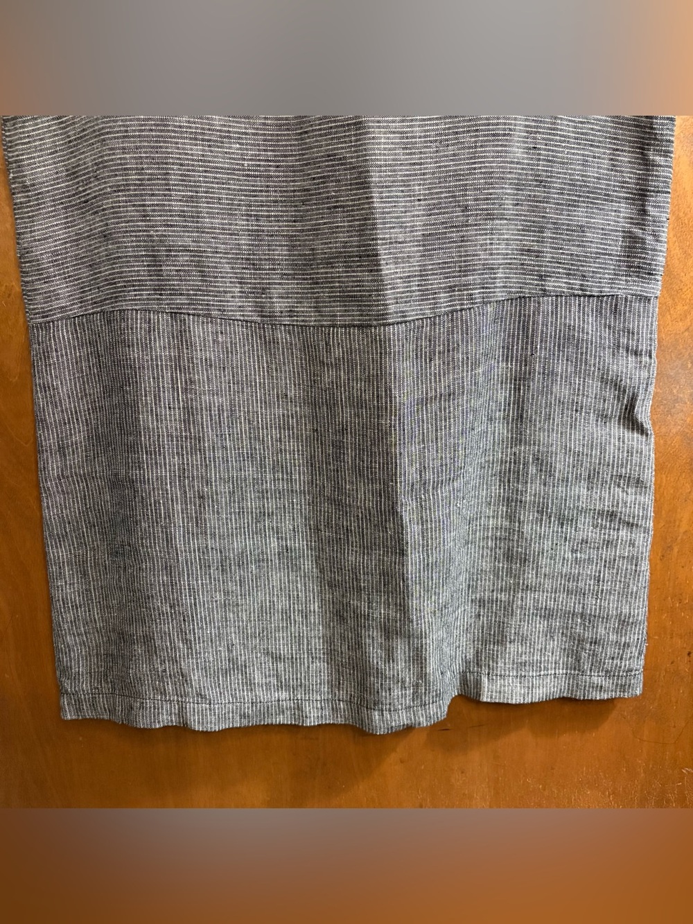 Garnet Hill Gray 100% Linen Drop Waist Shift Dress Lagenlook Beachy Boho Resort - Picture 8 of 11